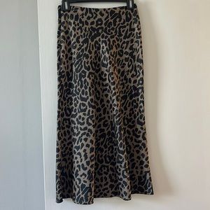 Leopard slip skirt